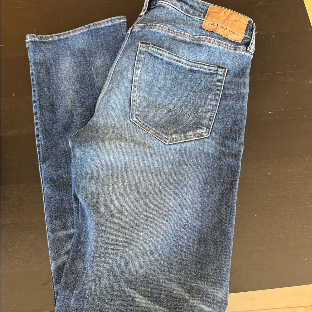 American Eagle Outfitters Men's Original Straight Blue Jeans